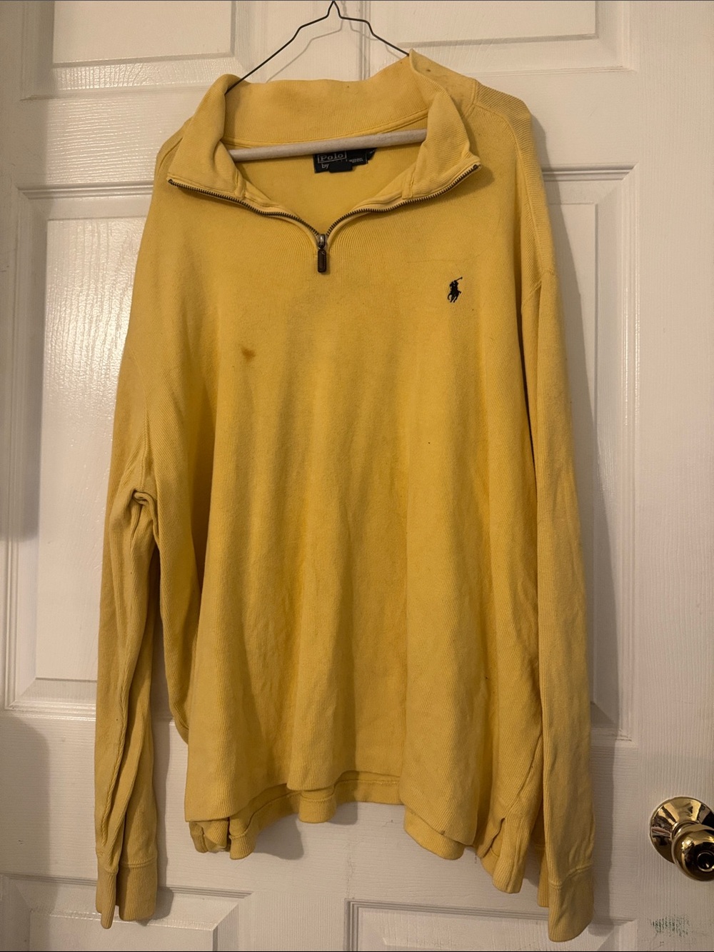 Vintage Polo by Ralph Lauren Yellow Half-Zip Sweater